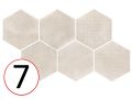 Urban 29,2 x 25,4 cm - Carrelage sol, hexagonal, finition vieilli