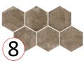 Urban 29,2 x 25,4 cm - Carrelage sol, hexagonal, finition vieilli