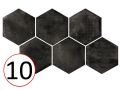 Urban 29,2 x 25,4 cm - Carrelage sol, hexagonal, finition vieilli