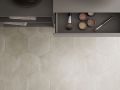 Forest Hexagon Silver 29,2 x 25,4 cm - Carrelage sol, hexagonal, finition vieilli