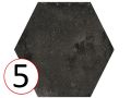 Forest Hexagon Silver 29,2 x 25,4 cm - Carrelage sol, hexagonal, finition vieilli