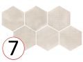 Forest Hexagon Silver 29,2 x 25,4 cm - Carrelage sol, hexagonal, finition vieilli