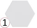 kromatika 11,6 x 10,1 cm - Carrelage sol, hexagonal, couleurs pastelles mates