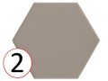 kromatika 11,6 x 10,1 cm - Carrelage sol, hexagonal, couleurs pastelles mates
