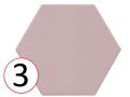 kromatika 11,6 x 10,1 cm - Carrelage sol, hexagonal, couleurs pastelles mates