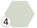 kromatika 11,6 x 10,1 cm - Carrelage sol, hexagonal, couleurs pastelles mates