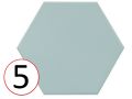 kromatika 11,6 x 10,1 cm - Carrelage sol, hexagonal, couleurs pastelles mates