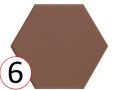 kromatika 11,6 x 10,1 cm - Carrelage sol, hexagonal, couleurs pastelles mates