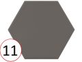kromatika 11,6 x 10,1 cm - Carrelage sol, hexagonal, couleurs pastelles mates