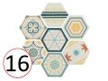 BOOM 14x16 cm - Carrelage sol et mural, hexagonal, couleurs design.