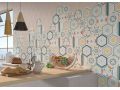 BOOM DECOR 14x16 cm - Carrelage sol et mural, hexagonal, couleurs design.