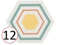 BOOM DECOR 14x16 cm - Płytki podłogowe i ścienne, heksagonalne, w designerskiej kolorystyce.