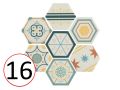 BOOM DECOR 14x16 cm - Carrelage sol et mural, hexagonal, couleurs design.