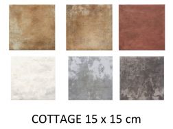 Cottage 15 x 15 cm - Gulv- og vÃ¦gfliser, terracotta finish, terracotta type
