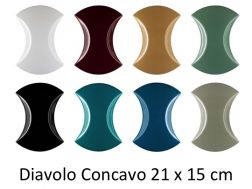 Diavolo Concavo 21x15 cm - Carrelage mural, en relief 3D