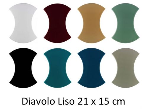 Diavolo Liso 21x15 cm - Carrelage mural, en relief 3D