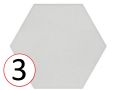 MANHATTAN HEX 15x17 cm - Carrelage sol et mural, hexagonal, couleurs design.