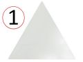 TRIVIAL 14x14 cm - Vægfliser, trekantede, designfarver
