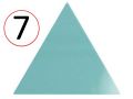 TRIVIAL 14x14 cm - Vægfliser, trekantede, designfarver