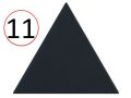 TRIVIAL 14x14 cm - Wandtegels, driehoekig, designkleuren