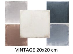 VINTAGE 20x20 cm - Carrelage sol et mur, finition rustique