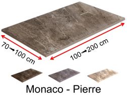 Receveur de douche, effet pierre naturelle - MONACO