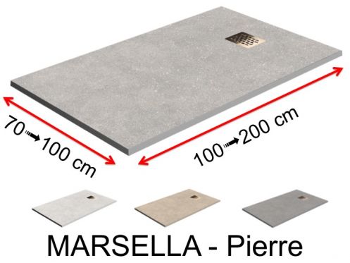 Receveur de douche, effet pierre - MARSELLA