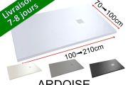 Receveur de douche imitation ardoise, blanc -  ARDOISE 200