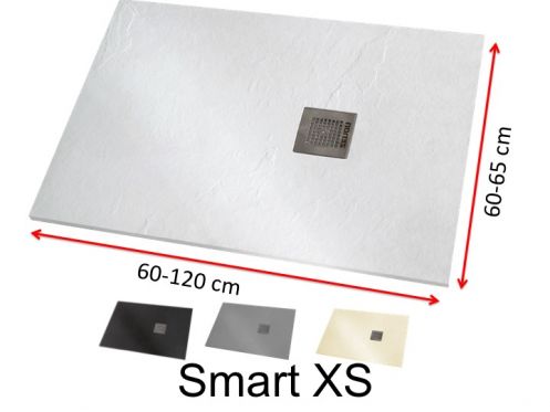 Receveur douche, de grande taille, en rsine minrale - SMART 75