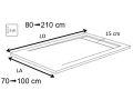 Receveur de douche, caniveau, en rsine minrale, Solid Surface - BALI 