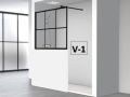 Half vaste douchewand,  art deco in industriÃ«le stijl - Atelier MUR