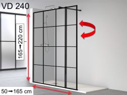Naprawiony ekran prysznicowy z klapkÄ… na zawiasach - ATELIER AC 240