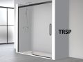 Porte de douche coulissante, au style industriel art d�co, avec profil� en noir - ATELIER HIT 210