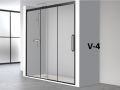 Drzwi prysznicowe przesuwne, industrialny styl art deco, z czarnym profilem - ATELIER HIT 210