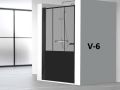 Drzwi prysznicowe obrotowe 80 x 195 cm, styl warsztatowy w stylu art deco - ATELIER AC210