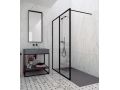 Paroi fixe, profil noir aluminum -  ATELIER ALU 2002