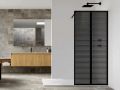 Paroi fixe, profil noir aluminum -  ATELIER ALU 2002