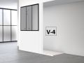 BruservÃ¦g, vÃ¦gmonteret, aluminiumsprofil sort - ATELIER OA