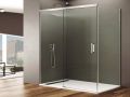 Porte de douche coulissante, 110 x 195 cm, avec retour fixe - HIT 216