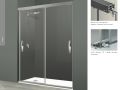 Double portes de douche coulissantes,  l'un vers l'autre - DUB 2P