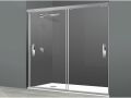 Double portes de douche coulissantes,  l'un vers l'autre - DUB 2P