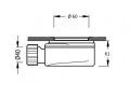 Receveur de douche, caniveau, avec vacuation discrte - TRENDY 120
