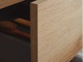 Badkamermeubel, twee lades, hangend, houten afwerking - TRENDY 2T __plus__ LAVABO
