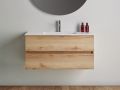 Szafka łazienkowa, dwie szuflady, podwieszana, wykończenie drewniane - TRENDY 2T __plus__ LAVABO