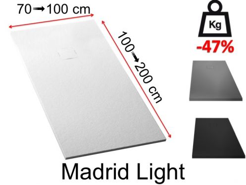 Receveur de douche, en rsine allge - MADRID LIGHT