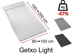 Receveur de douche caniveau avec grille en résine -  GETXO LIGHT