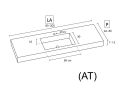 Plan vasque, suspendue ou  encastrer, en rsine minrale - SEVILLA 60