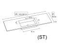 Plan vasque, suspendue ou  encastrer, en rsine minrale - SEVILLA 96