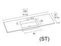 Plan vasque, suspendue ou  encastrer, en rsine minrale - OBA 42