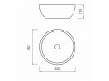 Vasque  450 mm, en cramique blanc - COUNTER TOP 1501